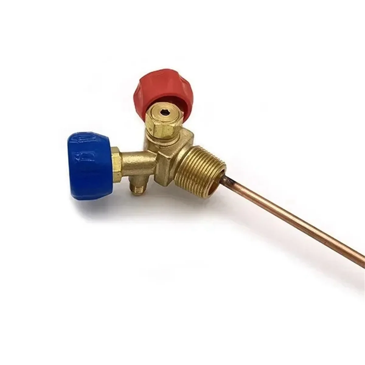 ABNJ Refrigerant Recovery Special Valve High and Low Pressure Horn Valve Switch 30CM Long Copper Pipe
