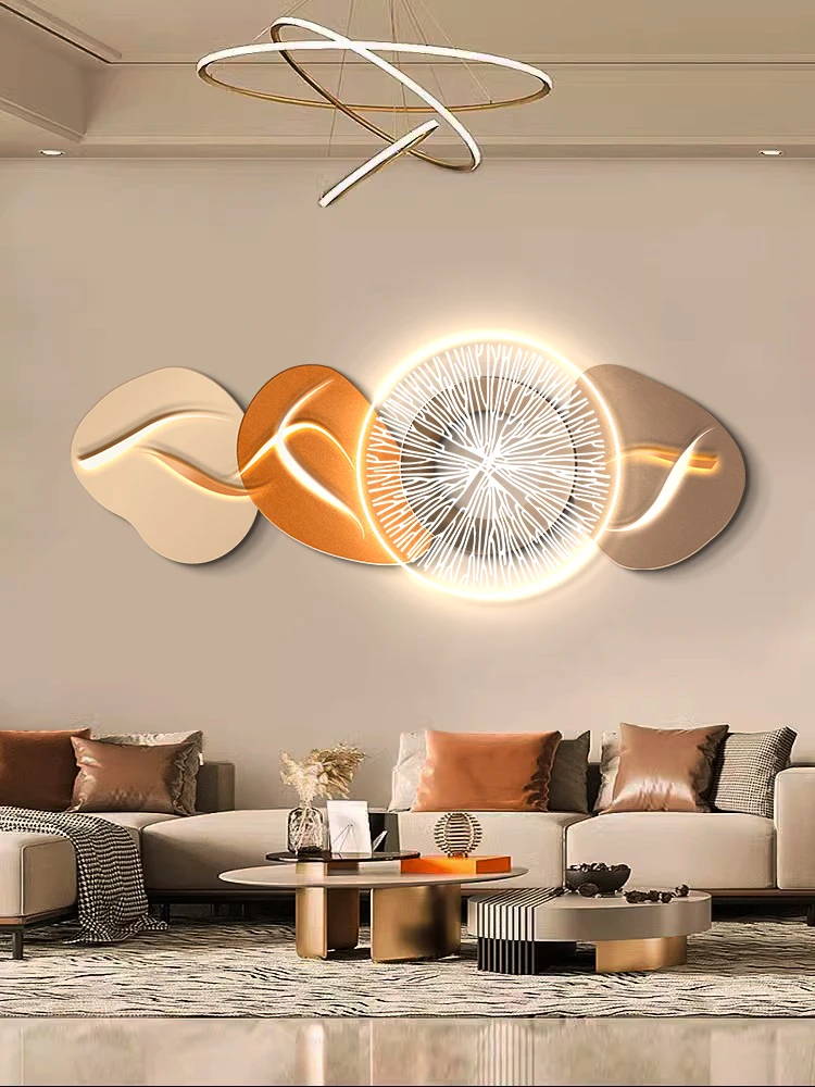 Simple Orange Light Luxury Living Room Decoration Painting Abstract Modern Personality Sofa Background Wall Hanging Painting Bed