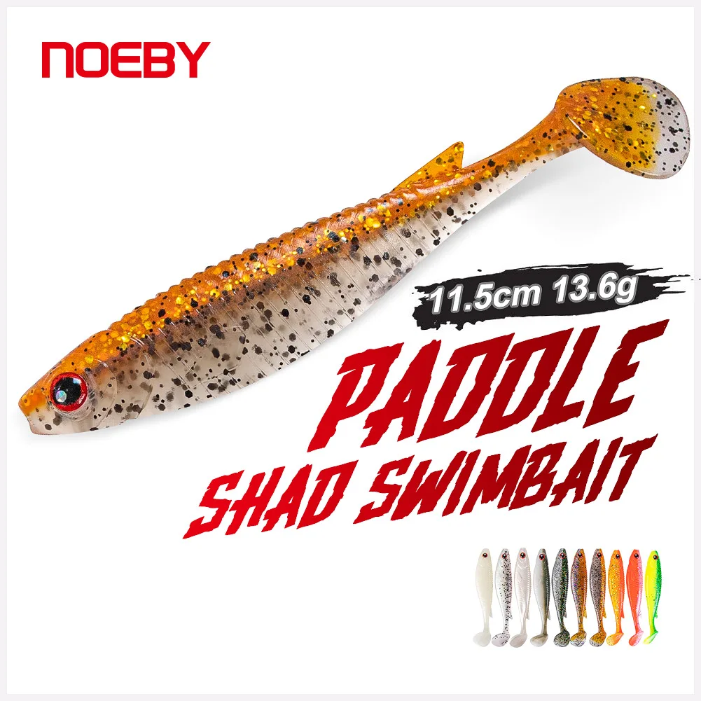 Noeby Shad señuelo suave silicona jig head para lucio