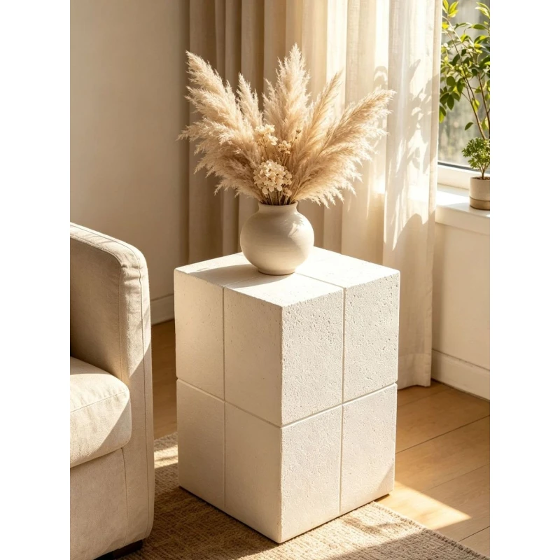 Extremely Simple Magnesium Oxide Tea Table Art Homestay Living Room Sofa Square Creative Bedroom Bedside Coffee Tables Furniture