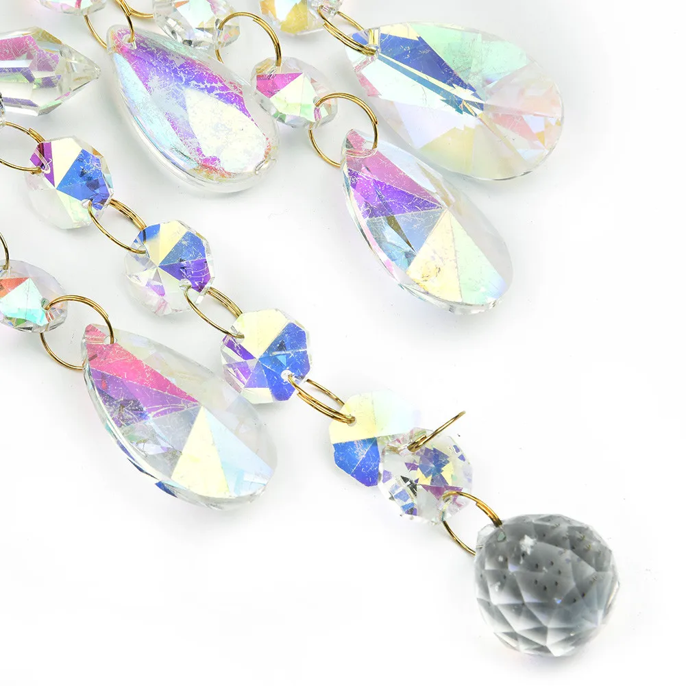 Sun-Activated For Crystal Wind Chime for Garden Patio Lawn and Exterior Hanging Spaces with Rainbow Projection