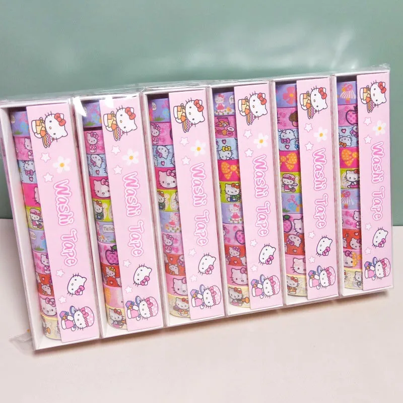 60pcs/lot Sanrio Kitty Washi Stickers Tape Cute Melody Pochacco Scrapbooking DIY Diary Decorative Sticker Album Stick Label