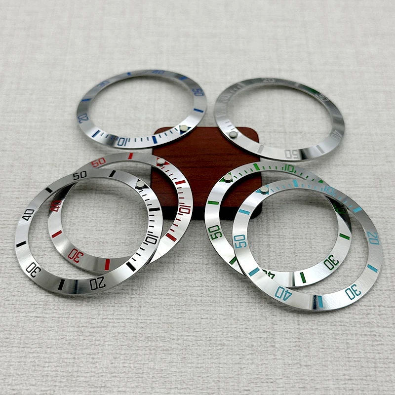 SKX007 38mm Watch Bezel Glossy Surface Ceramic Bezel Compatible SKX007 SKX009 SRPD NH35 NH36 GMT Movement Watche Bezel