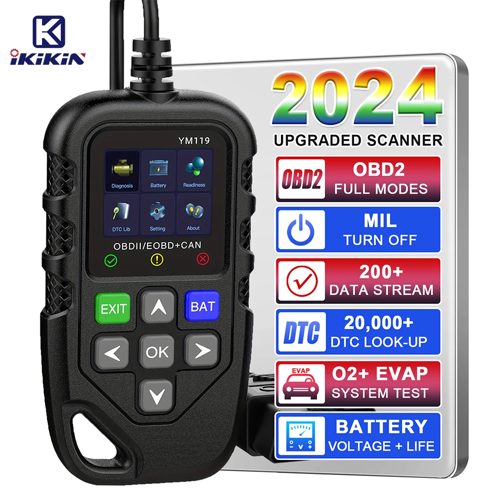 YM119 OBDII Scanner Diagnostic Tool OBD2 Code Reader Car Auto Diagnostic Tool Work for all cars