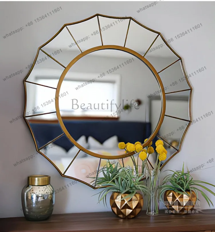 Three-dimensional hanging mirror decorative entrance bathroom fashion makeup mirror/European 2234
