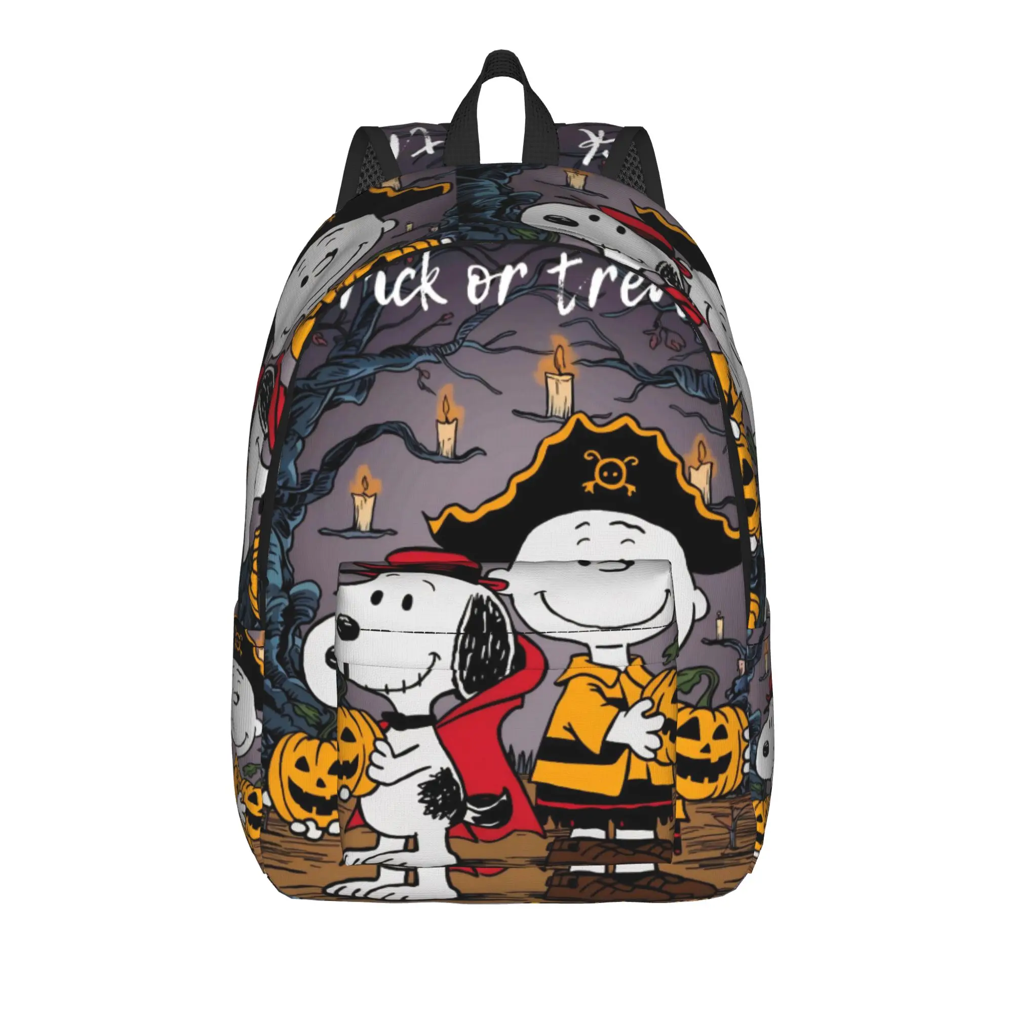 Halloween Snoopys Teenage Backpack Sports Student Work  Daypack for Men Women Laptop Canvas Bags