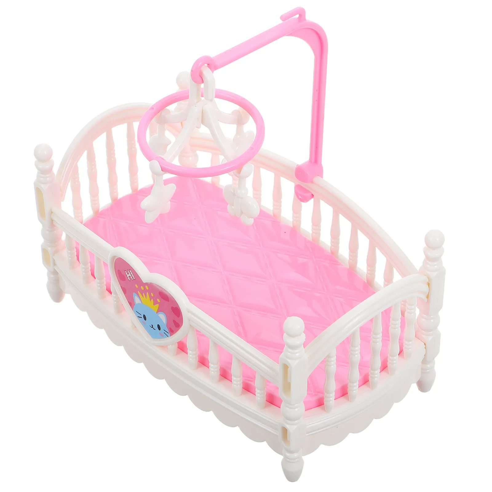 

Miniature Baby Bed Crib Set Exquisite Bedroom Scene Enhancing Kids Creativity for Dollhouse DIY Handmade Accessories