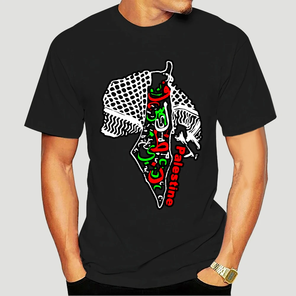 Palestine Shemagh Tee With Map Of Palestine T Shirt 7244X