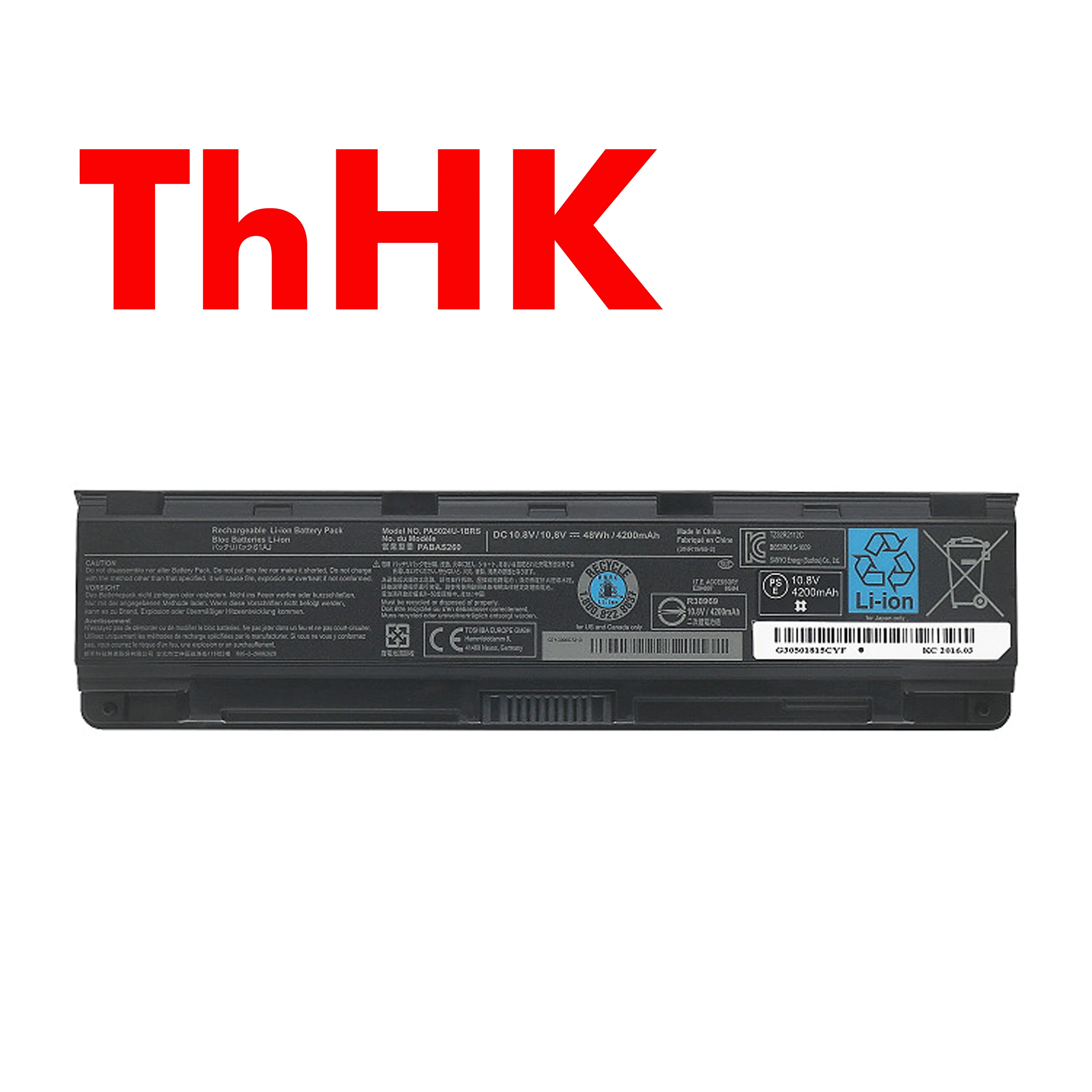 Genuine 48Wh 4200mAh PA5024U-1BRS Laptop Battery For Toshiba Satellite C800 C850 C855 L850 P850