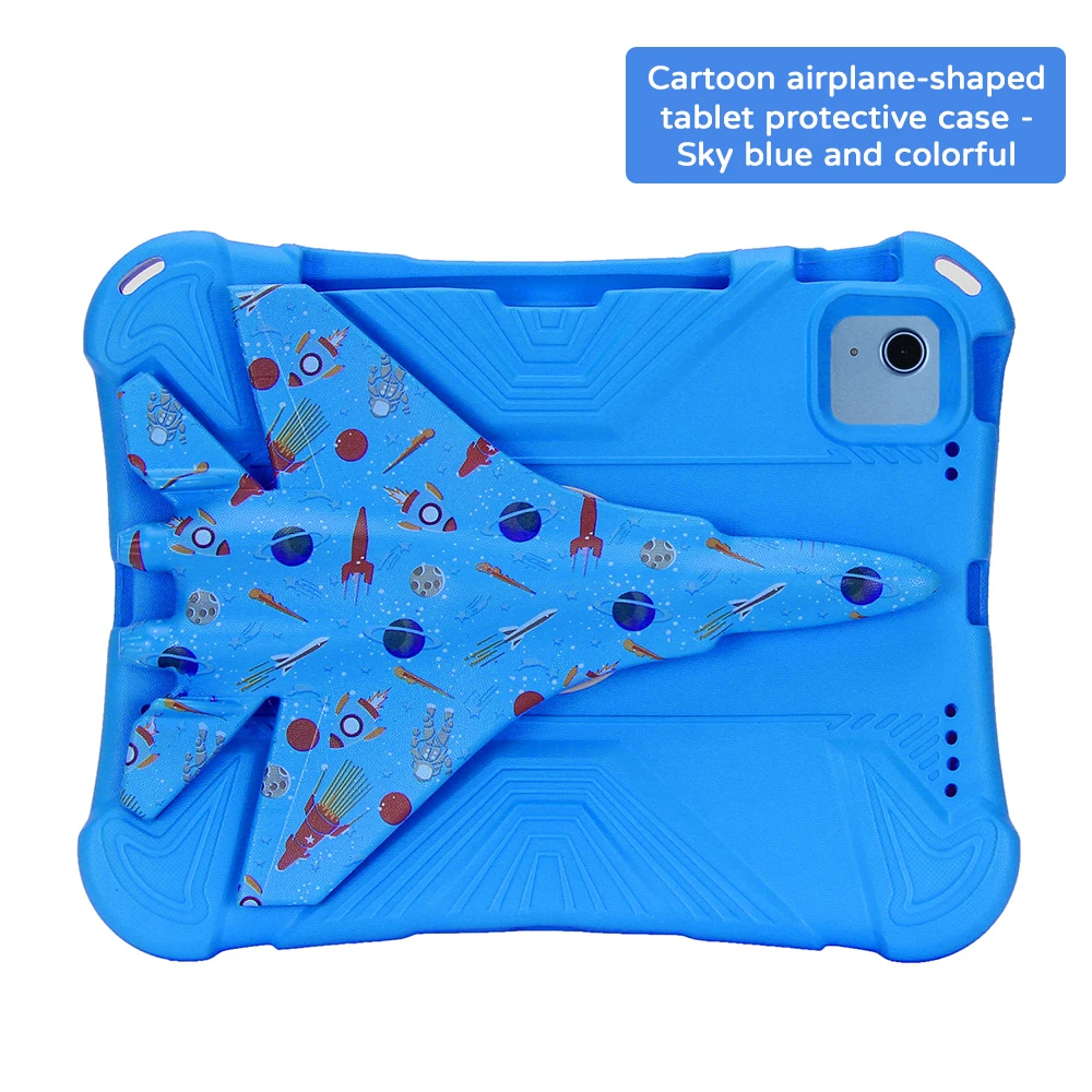 For iPad Air 11 2025 Kids Stand Covers Shockproof EVA For iPad Pro 11 iPad 10th 11th 9th 8th Gen 9.7 Air5 Mini 7 Spin Plane Case
