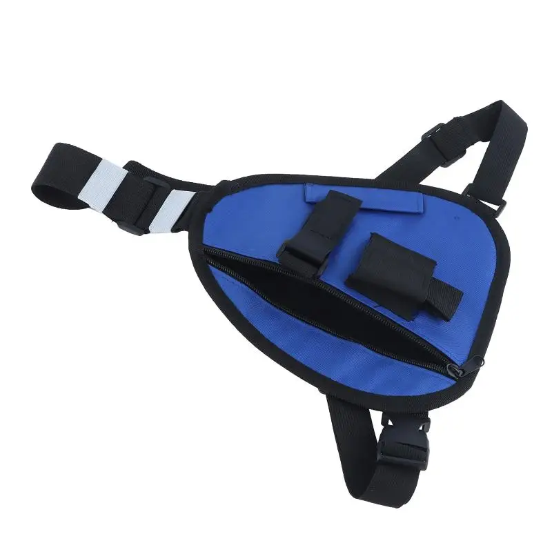 Dreieckige Brusttasche, multifunktionale Walkie-Talkie-Aufbewahrungstasche, Umhängetasche, verstellbarer Riemen für den täglichen Gebrauch beim Radfahren im Freien – Detail 9