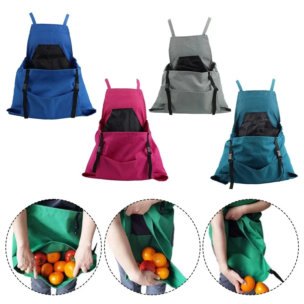 

Wipeable Gardening Apron With Large Pocket For Quick Weeding And Picking Water Resistant Easy Clean