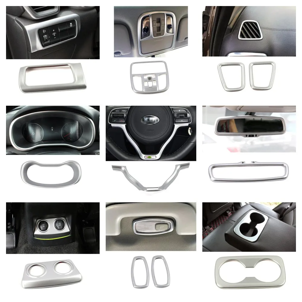 For Kia Sportage 4 QL KX5 2016-2018 2019 Accessories LHD Gps Navigation Screen Frame Door Handle Pull Bowl Roof Reading Lamps