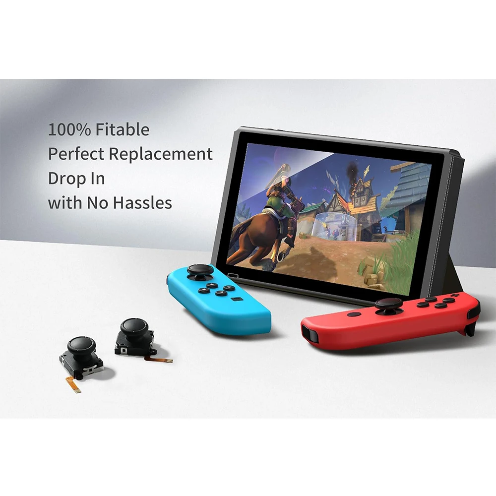 GuliKit Switch Joysticks Replacement, Updated Anti-Drift TMR Electromagnetic Joystick For Switch LCD/OLED Joy Con & Switch Lite,