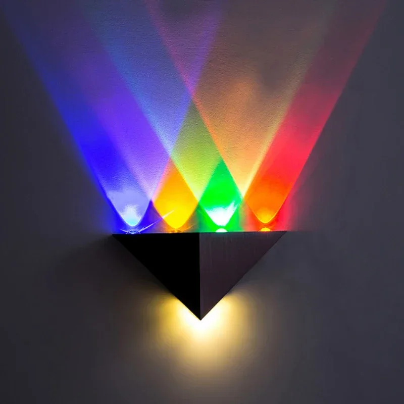 

Creative Triangle Wall Lamp LED Sconce Lighting For Bar KTV Theater Shop Holiday Aisle Hallway Corridor Decor Wall Light