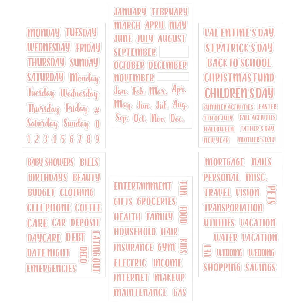 

117 шт. наклеек для бюджетного планировщика: классический дизайн, многофункциональные, портативные, для ежедневного использования, этикетки для денежных конвертов