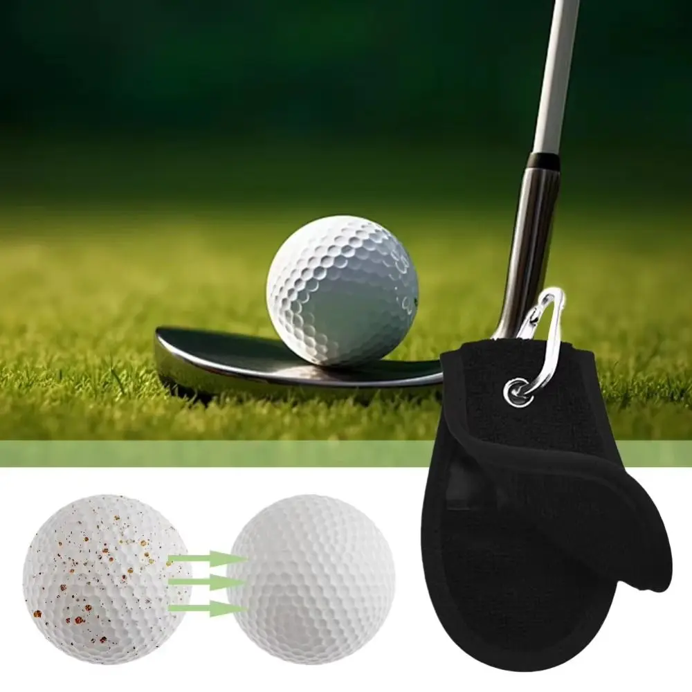 Training Aids Golf Ball Cleaning Towel Super Absorbent Soft Skin Dry Towels Golfer Comfortable Black Golf Cleaning Tools