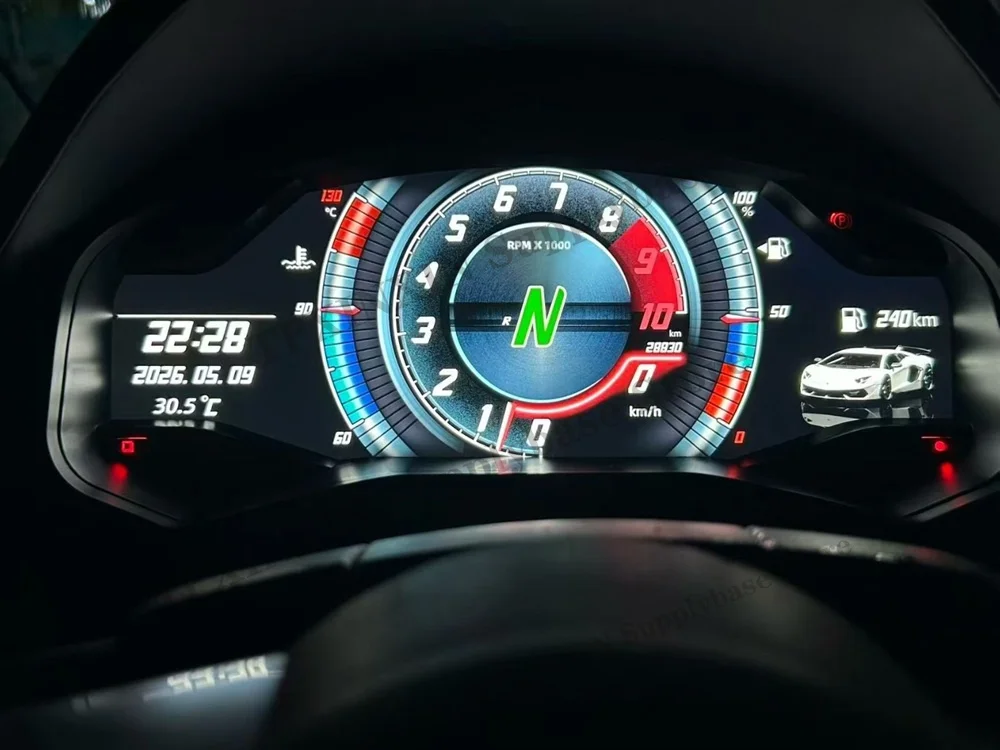 Carbon Fiber Panel For Lamborghini Gallardo LP560 2003~2013 Full Digital Dashboard Virtual Cockpit Digital Instrument Cluster