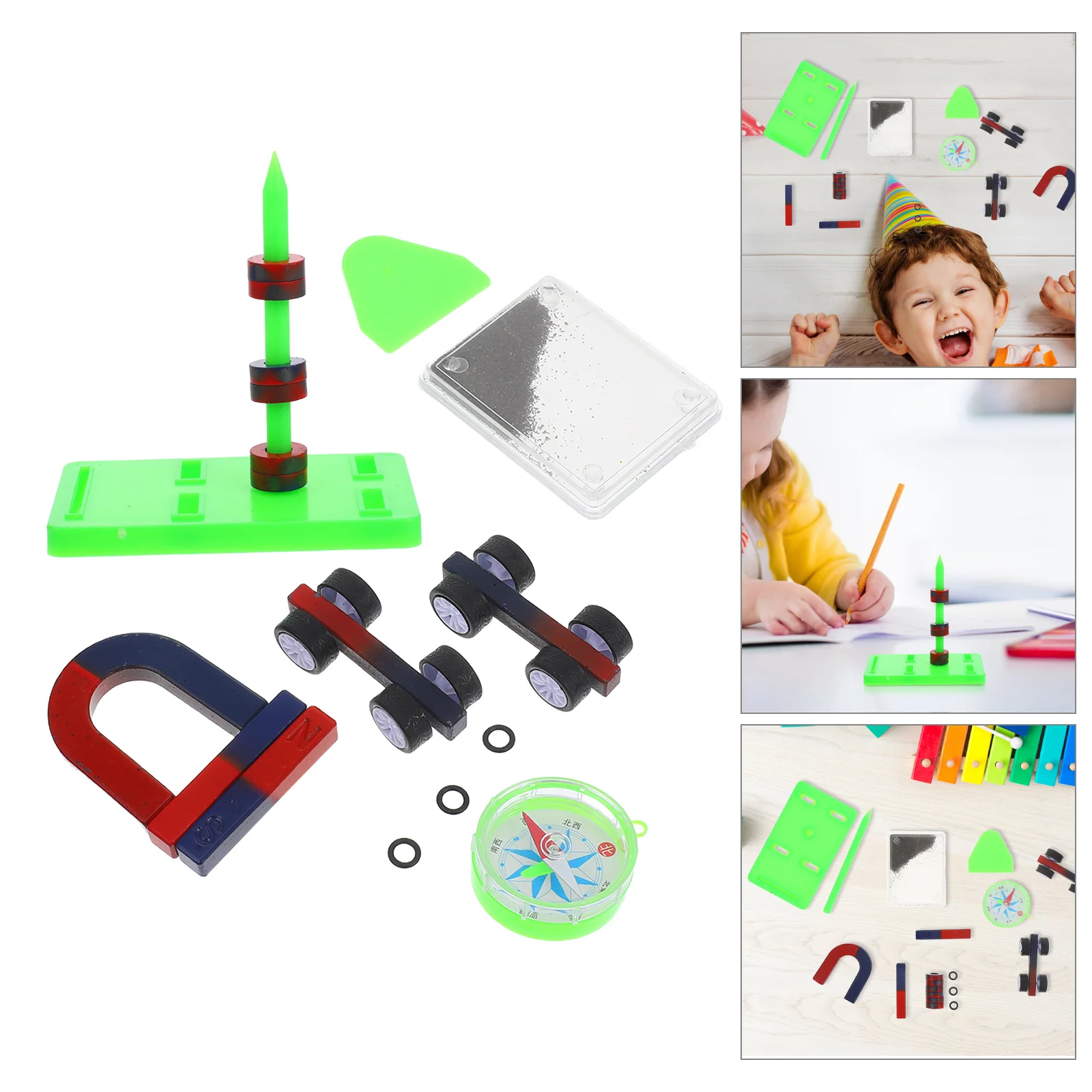 مجموعة Gatuida 1 مجموعة أدوات التدريس المغناطيسية لتعليم العلوم التجارب الحديدية تعلم أدوات المختبر المدرسية للأطفال والرياضيات #1