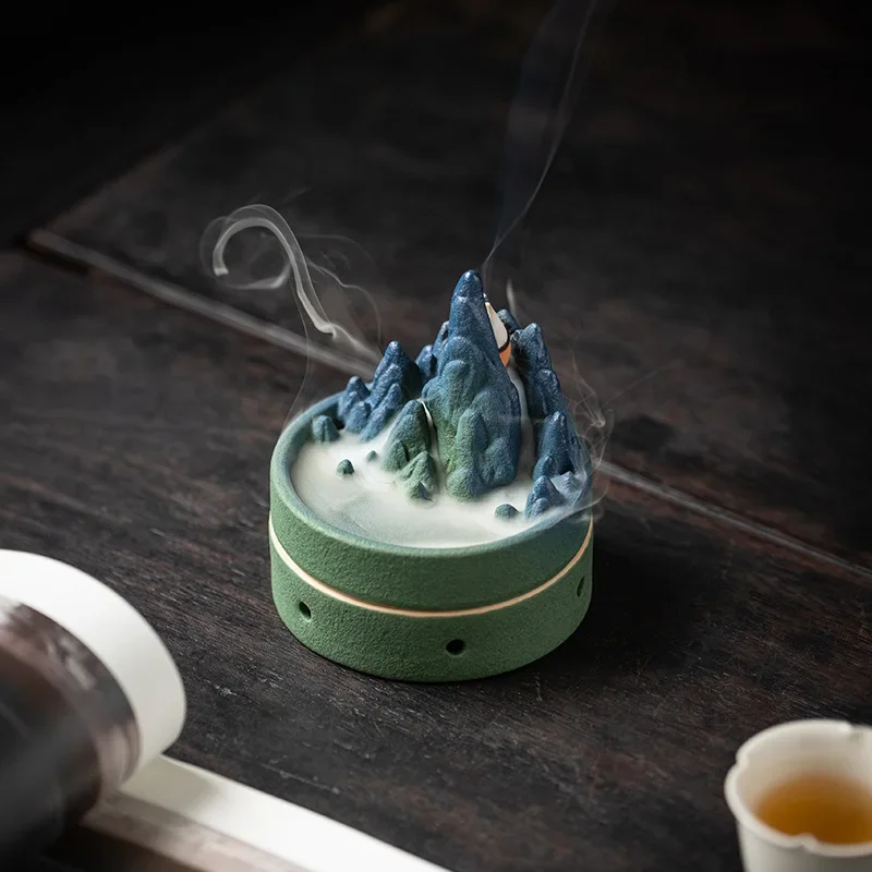 Ceramics Thousands of Miles of Rivers and Mountains Aromatherapy Furnace High Mountain Flowing Water Backflow Incense Burner