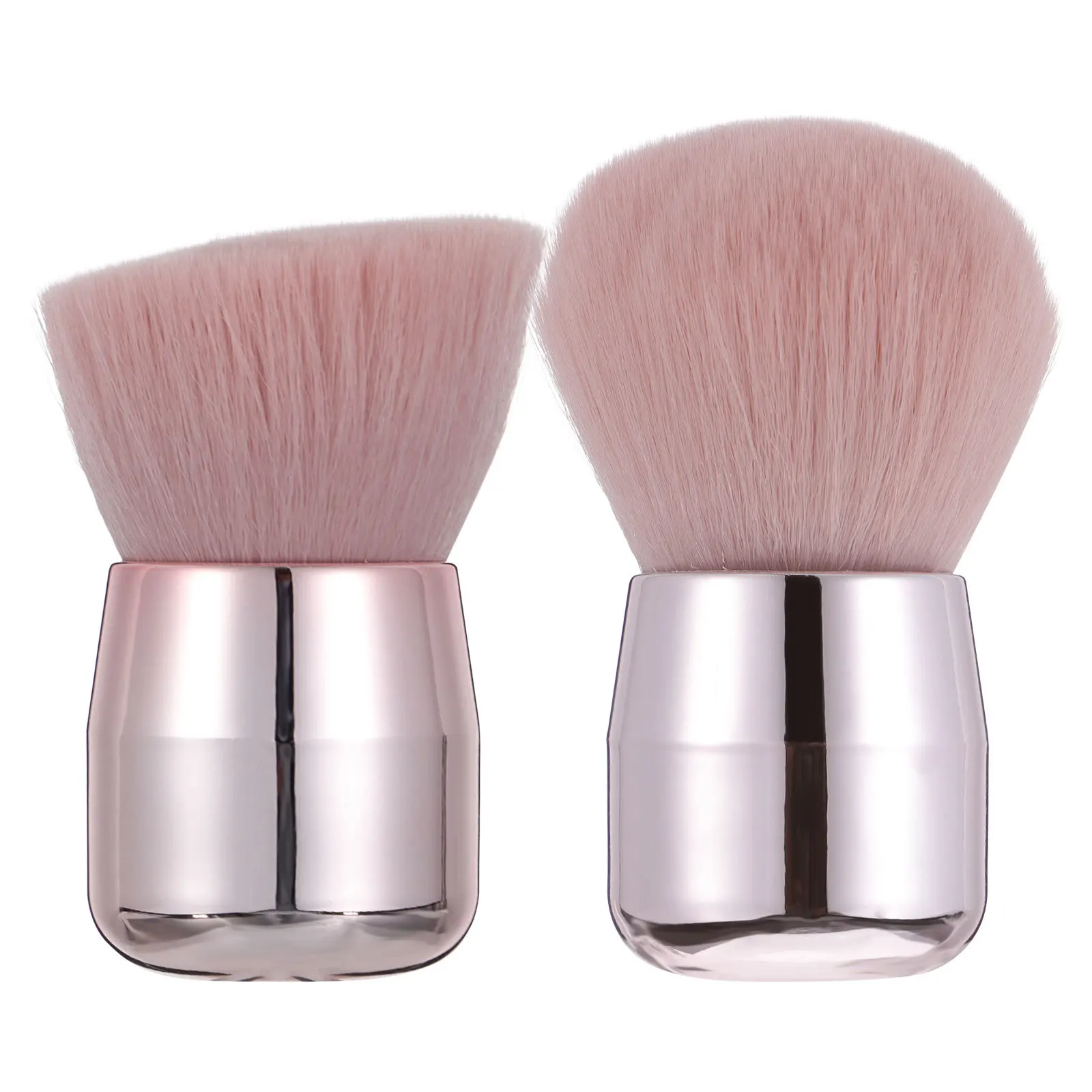 2-teiliger Pinsel in Pilzform für Puder, Foundation und Rouge, tragbar, Reisegröße, Gesichts-Make-up-Werkzeug, kein Ausfallen, hochwertig