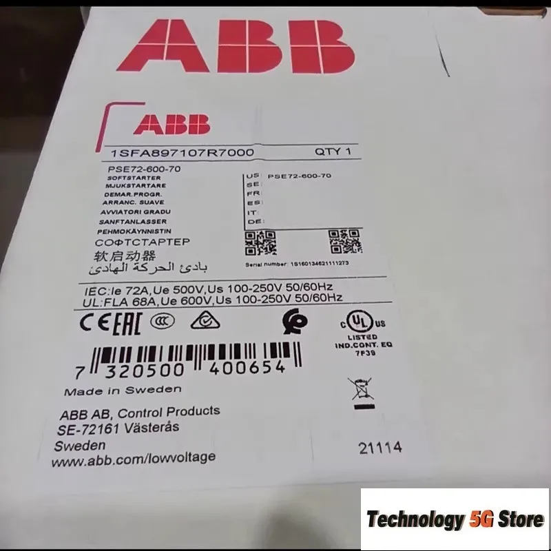 ซอฟต์สตาร์ทเตอร์ ABB รุ่น PSE105-600-70 PSE142-600-70 PSE170-600-70 ของแท้ใหม่