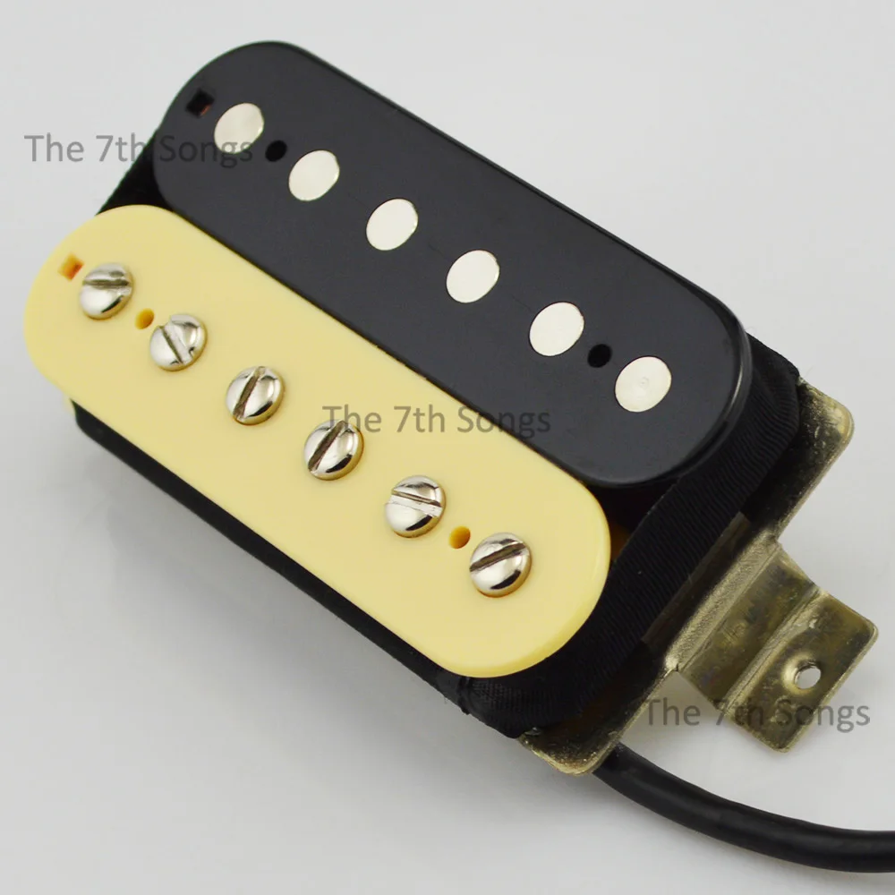 PAF IV AC4 Alnico IV Classic Humbucker-Tonabnehmer, 50 mm Abstand, 4-adriges Kabel, für E-Gitarre, LP, Zebra, Schwarz, Nickel, Weiß. – Detail 9