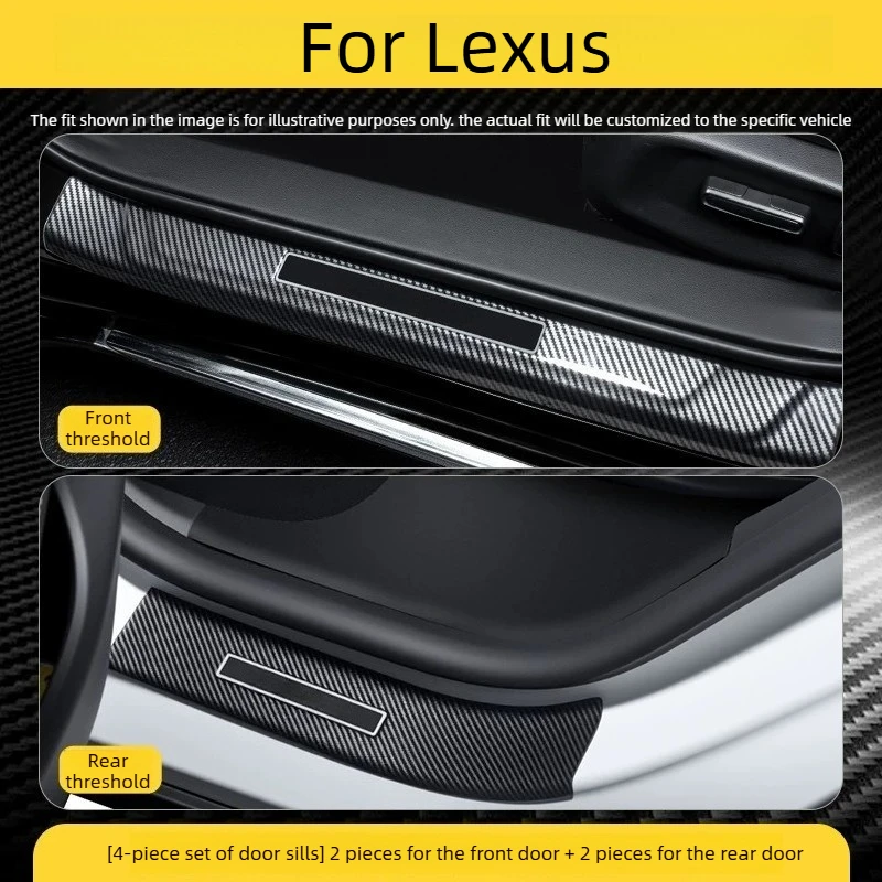 Carbon Fiber Threshold Protection Strip For Lexus RX 300/RX 350h 2023-2026 Trunk Guard Anti-Step Interior Modification Supplies