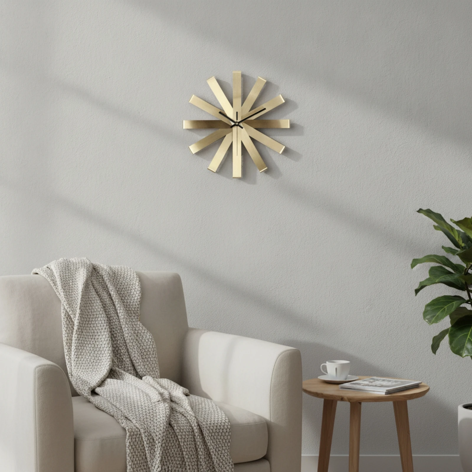 Radiant Wall Clock Minimalist Radiant Wall Clock Timepiece Unique Functional for Living Room, Office