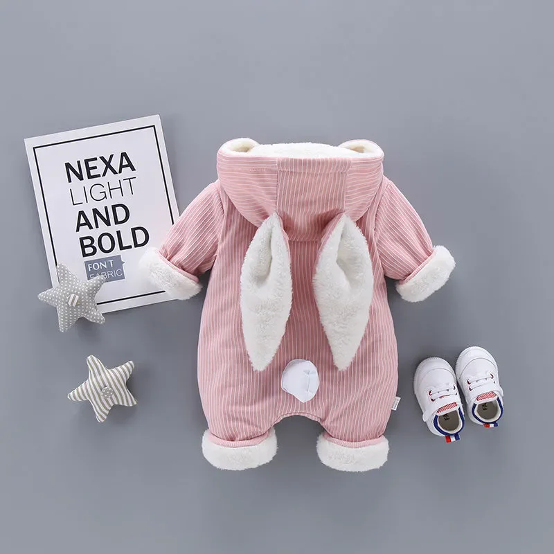 Baby Rompers Winter Newborn Jumpsuit Plus Velvet and Thickening Suit Baby Girl Boys Clothes New Born Baby Items Bebe Garcons