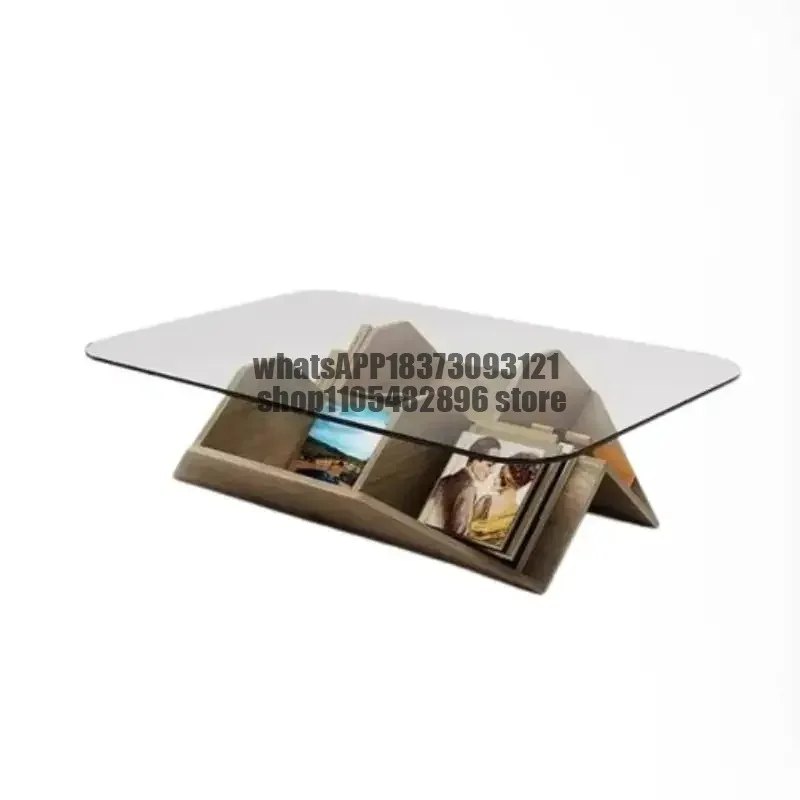 

Chinese Glass Coffee Tables Wooden Black Brown Center Decor Coffee Tables Luxury Designer Nordic Mesa De Centro Furniture Home