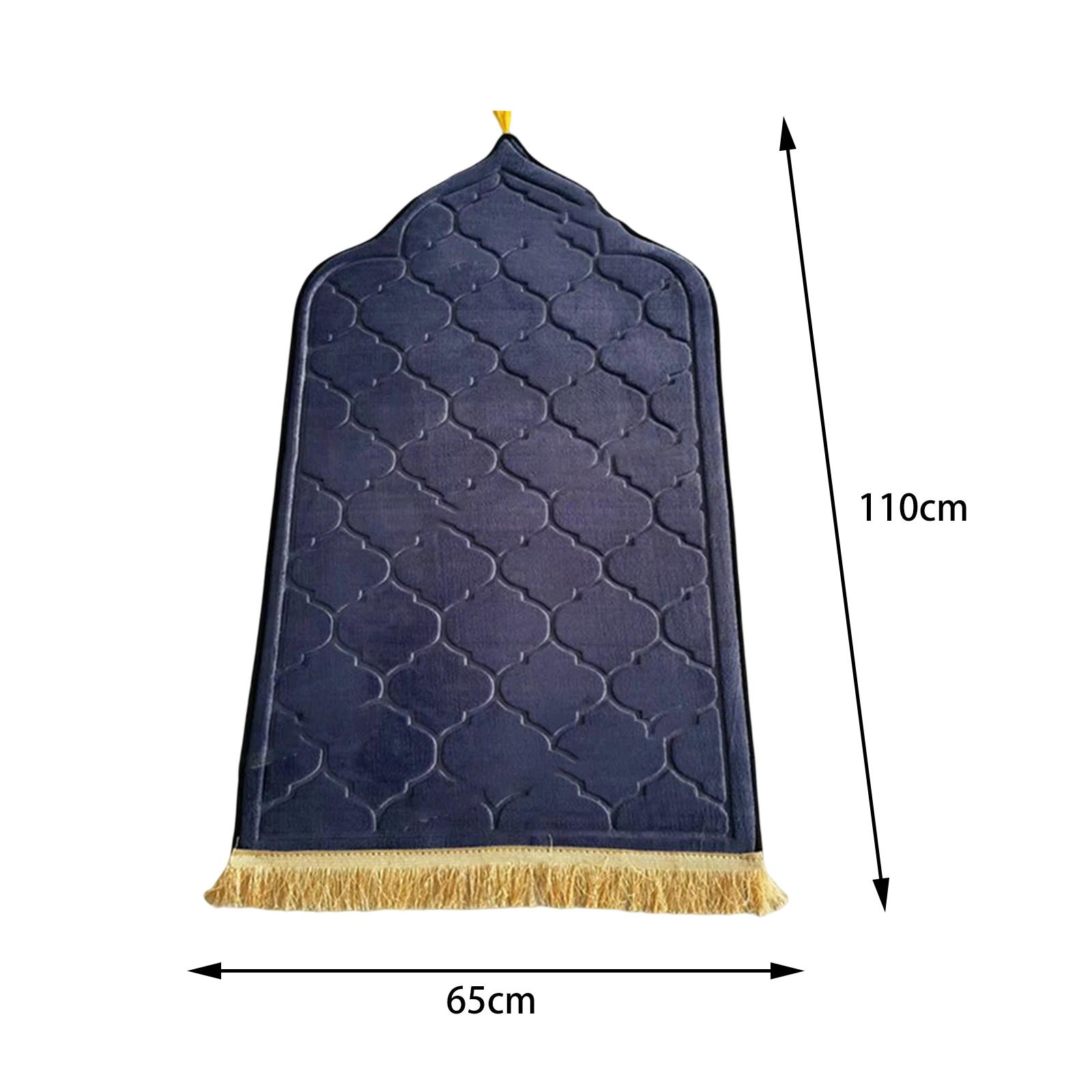 Karpet Sajadah Portabel untuk Sajadah Muslim Karpet Flanel Ibadah Berlutut Karpet Lantai Embossing untuk Kamar Tidur Non-slip Lembut Doa