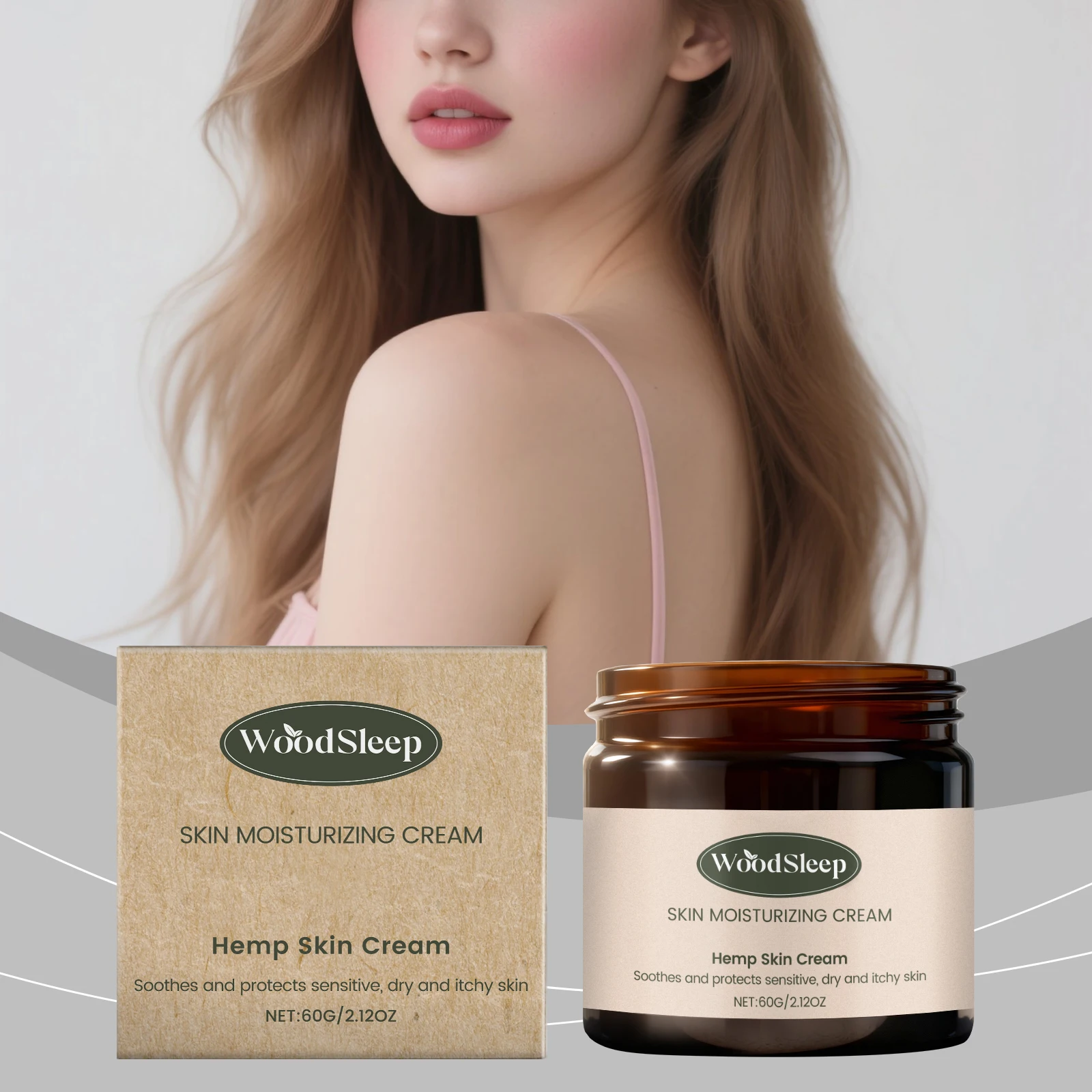 

Skin Moisturizing Cream Fast Absorption Organic Body Lotion Daily Care Cream Soft Radiant Daily Care Skin Soothing Hydrating 60g