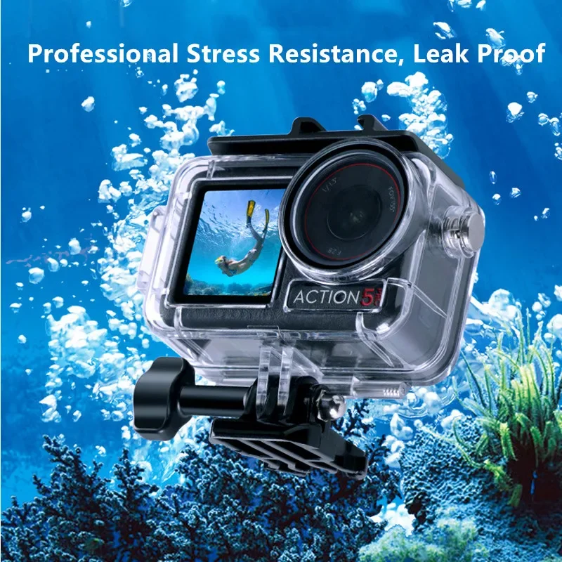 Para DJI OSMO Action 5 Pro/4/3 Cámara de Acción funda impermeable carcasa protectora rojo rosa púrpura filtros de buceo conjunto Accesorios