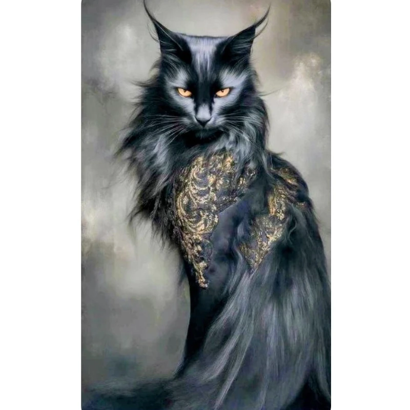 

500/1000/1200/2000 PCS Jigsaw Puzzles Handsome Black Cat Animal Family Activity Games for Gameroom Bedroom Gift Home Decor