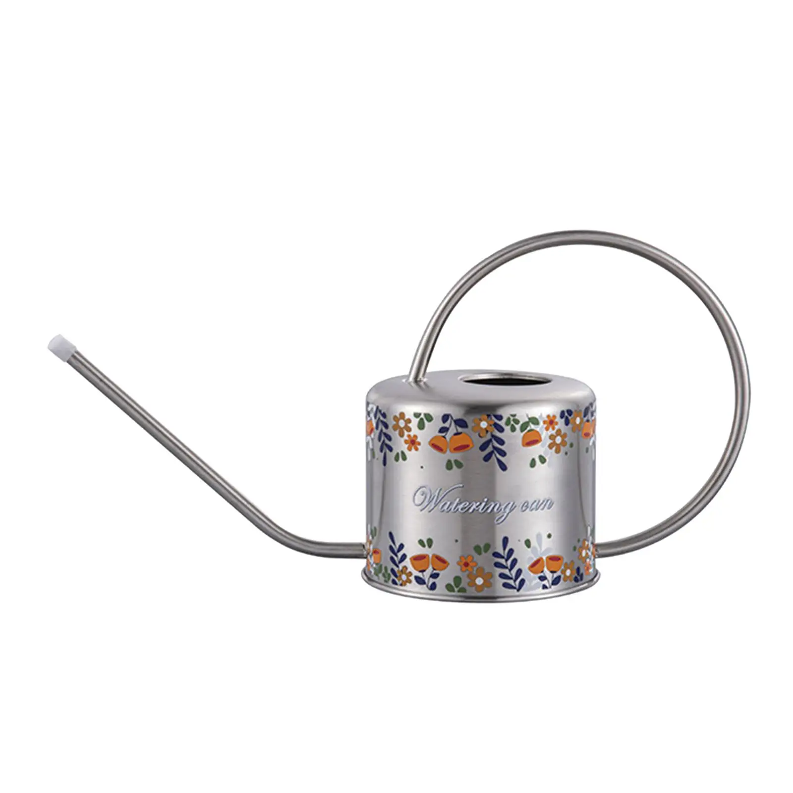 Stainess Steel 1.3L Watering Can Indoor Sprinkling Pot Printing Garden Watering Can Slender Nozzle for Gardeners