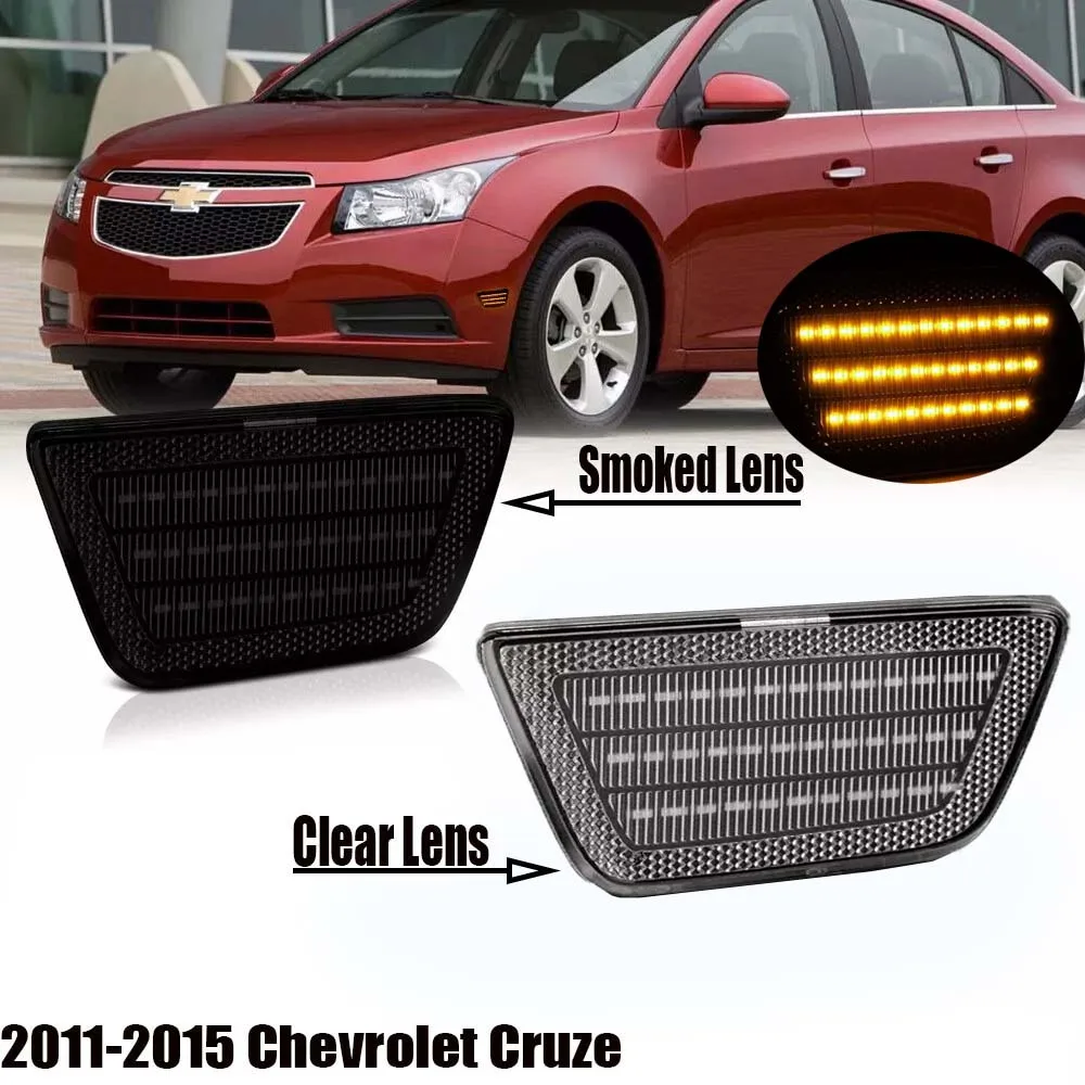 2Pc Front Bumper Led Side Marker Lights Assemly For Chevrolet Cruze Limited Diesel Eco L LS LT LTZ Blinker Flasher Lamp