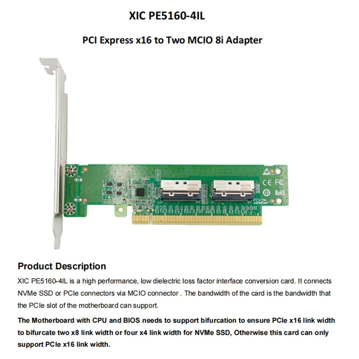 adattatore-scheda-madre-b14c-pe5160-4il-scheda-adattatore-pcie50-x16-a-mcio-8i-richiesta-scheda-madre-supporto-scheda-divisa