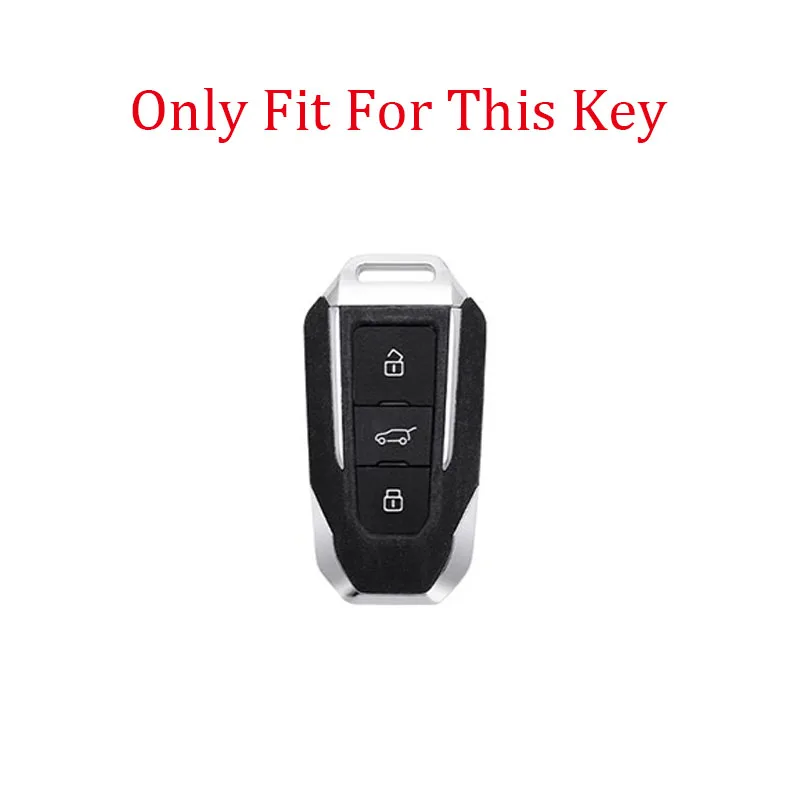 3 buttons Zinc Alloy+TPU car key cover case shell protector skin pocket set for BJ20 20 BJ40 40 BAIC MOTOR BeiJing Car key fob