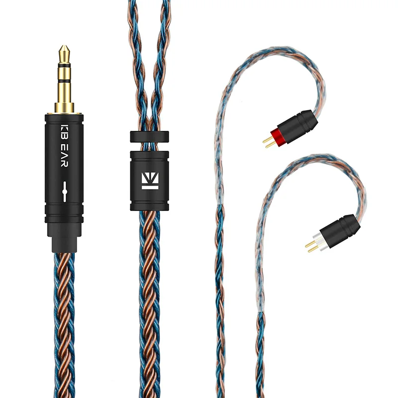 KBEAR ST16 Crystal 16 Cores Upgrade Cable 5N Single Copper Silver-plated 2PIN/MMCX/QDC Earbuds Connector For KS1 Star River Lark