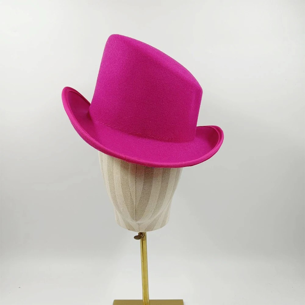 Sombrero Derby de alta calidad para hombre y mujer, sombrero de copa cónico colorido, sombrero mágico de fieltro, sombrero de presidente, nuevo