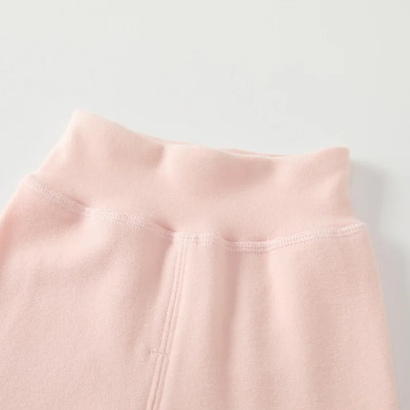 Derong Warm Pants for Babies 3-36 Months, Boys and Girls Cotton Wool Pants with Velvet, Autumn High Waist Long Pants Solid Color