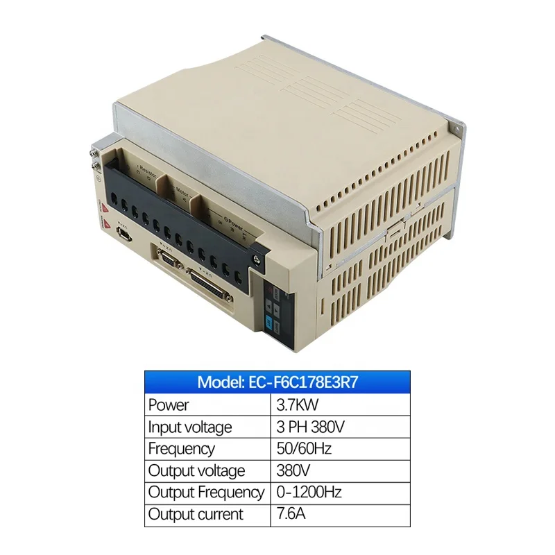 HLTNC alta qualidade 3700W 23,3nm velocidade máxima 8000 rpm 380V AC Servo motor, motor de eixo e driver para máquina de moldagem