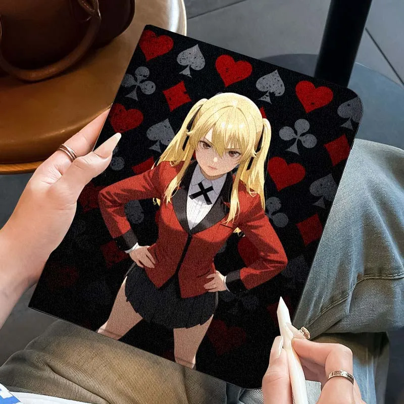 حافظة كمبيوتر لوحي من الرسوم المتحركة اليابانية Kakegurui لهاتف سامسونج جالاكسي تاب S7 S8 S9 S10 FE Plus Lite 11 12.4 13.1 بوصة