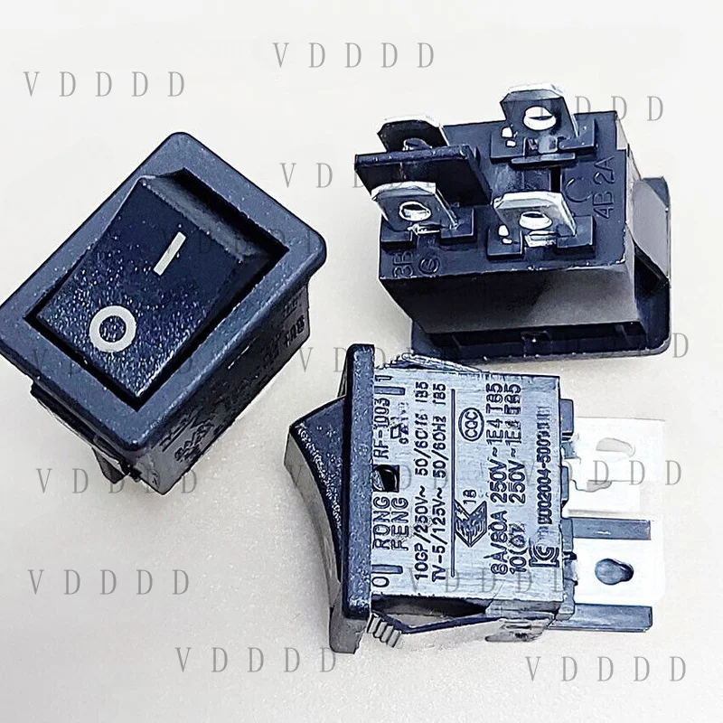 G... 5PC  for RF RONG FENG RF-1003 TV-5 Rocker Switch 4 Pins 2 Positions 10A 250VAC