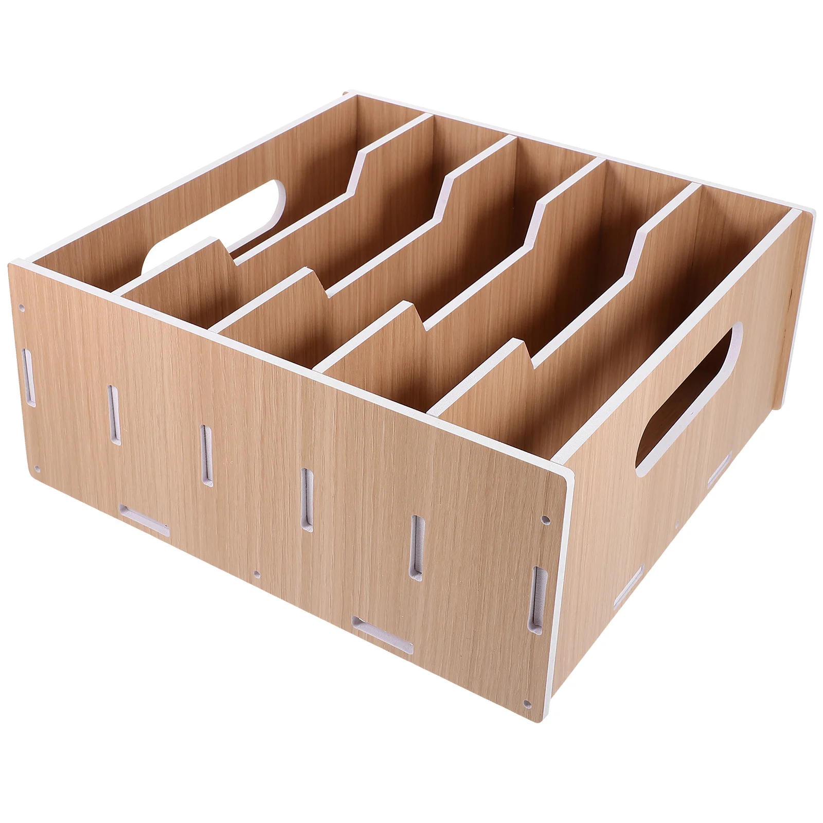 

Portable 12 Grids Cash Holder Money Storage Box For Coins Bills Cards Desktop File Organizer For Office Supermarket Store Use