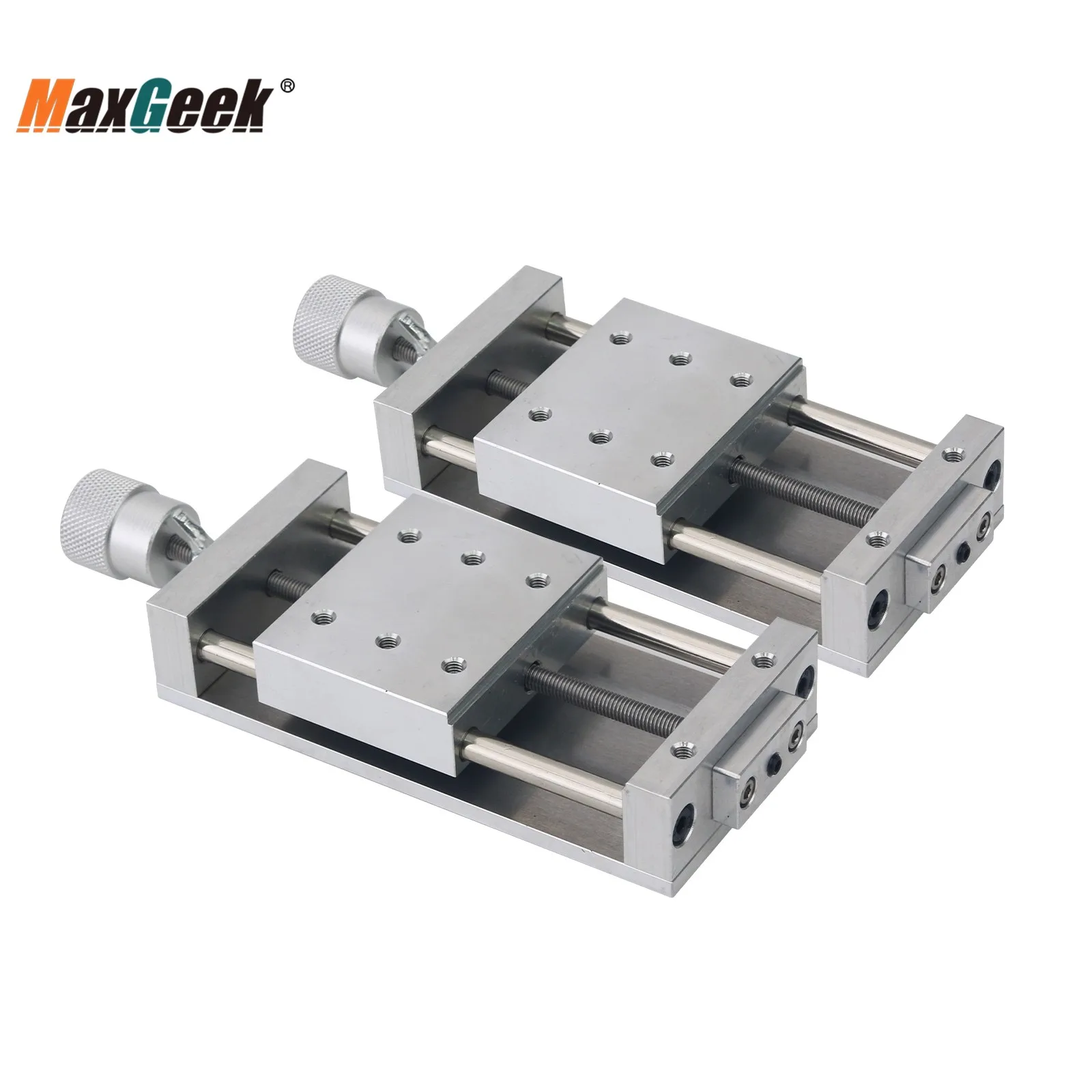 Maxgeek Precision Cross Mini Manueller Schiebetisch Linearschiene X/Y-Achsenplattform + B-Klemme für die CNC-Verarbeitung digitaler Steuerung