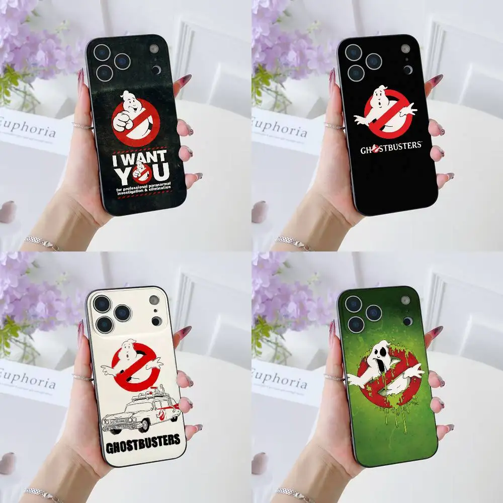 Ghostbusters Handyhülle für iPhone 17 16 15 14 13 12 11 Pro Max Plus Air Mini Schwarz Silikon Weich