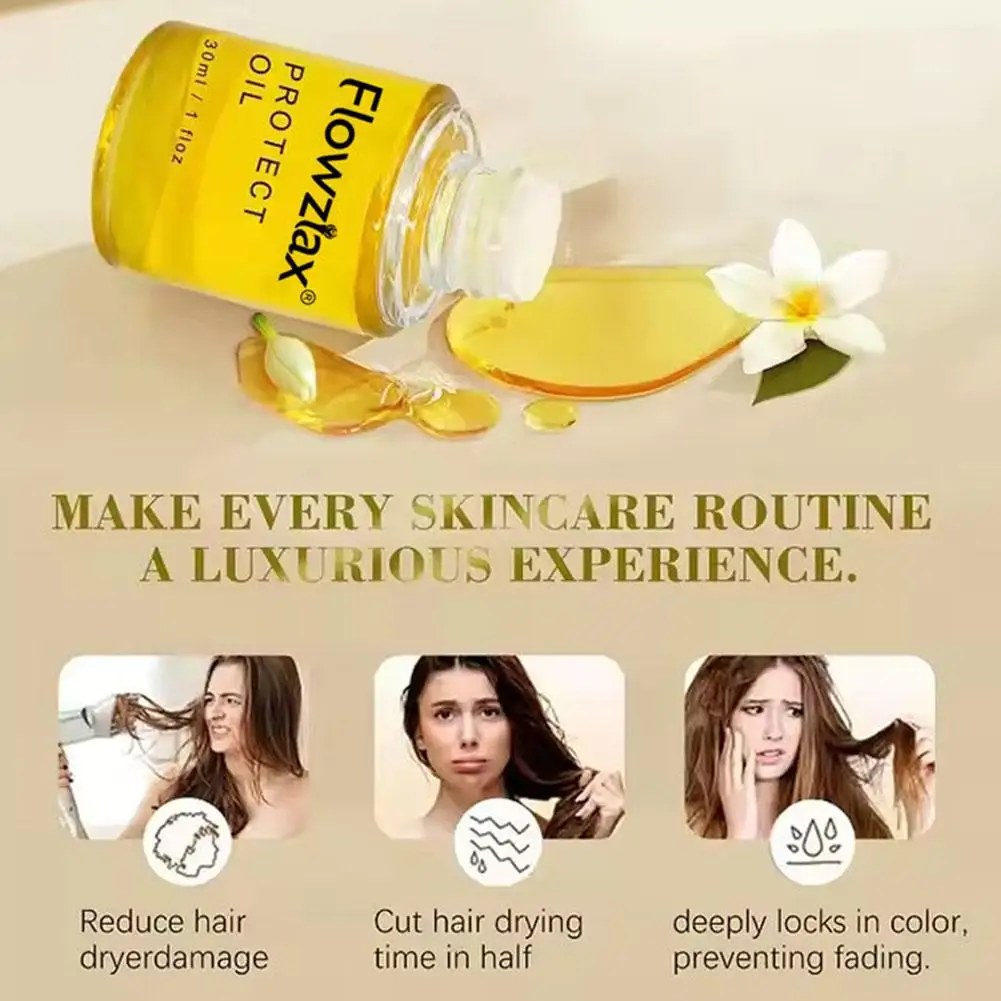 Flowzlax No.7 Bonding Oil 30ml Hair Bonding Treatment Serum Smooth Frizz Control Repairs Split Ends Nourish Shine Hair Care Oils view 2