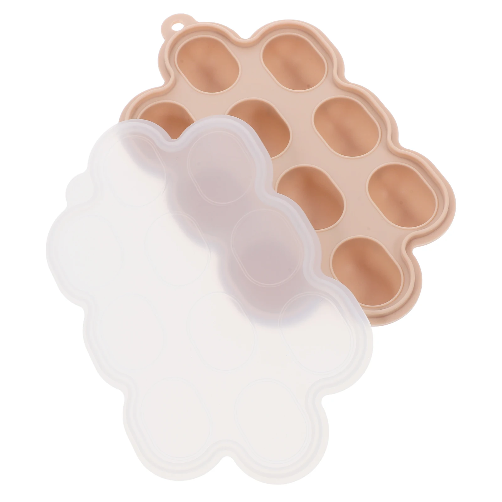 

Silicone Food Freezer Tray Ice Cube Mold Lid Summer Household Stackable Storage Container Baby Food Container Reusable